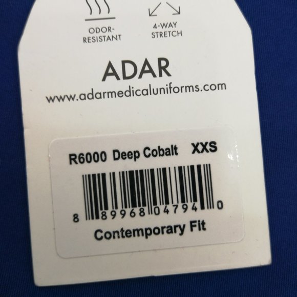 Adar Scrub Top R6000-DCB Deep Cobalt - Picture 3 of 6